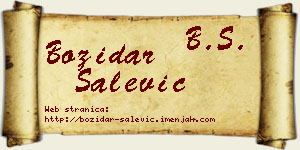 Božidar Salević vizit kartica